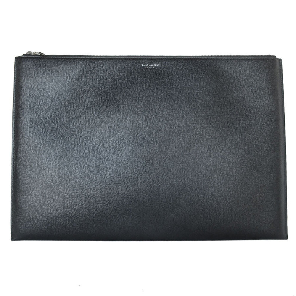 Saint Laurent clutch bag leather black